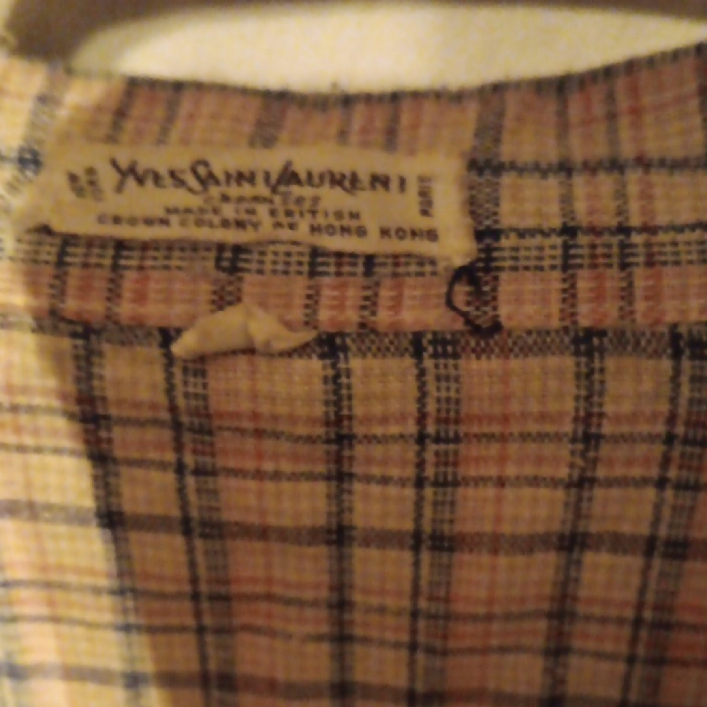True Vintàge YSL Fine Check Weave With Two Pockets